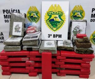 43 Kg de maconha apreendidos em Pato Branco