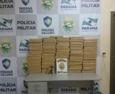 Polícia Militar por intermédio do BPFRON apreendeu 113 KG de maconha em Guaíra
