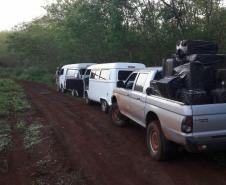 Na manhã de domingo (29), policiais militares do BPFron juntamente com os policiais federais apreenderam contrabando no município de Itaipulândia-PR. 