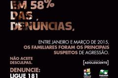 Não aceite desculpas. DENUNCIE 181