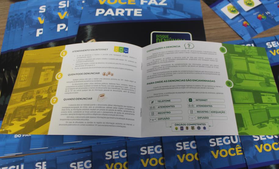 Disque Denúncia 181 recebe da iniciativa privada material educativo para reforçar participação da comunidade