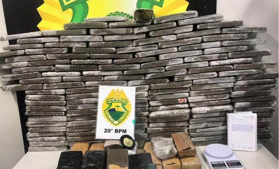 84,5 Kg de maconha e 4,1 Kg de crack