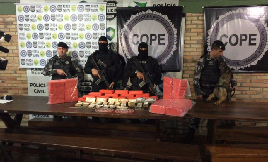 Ação do DIEP apreende mais de R$ 1 milhão em crack numa casa em São José dos Pinhais