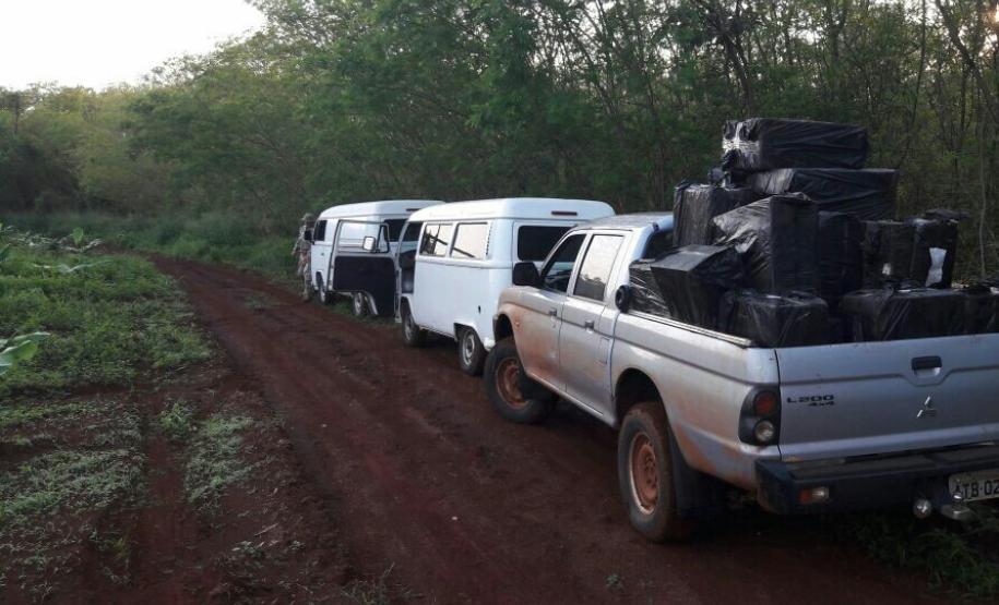 Na manhã de domingo (29), policiais militares do BPFron juntamente com os policiais federais apreenderam contrabando no município de Itaipulândia-PR.