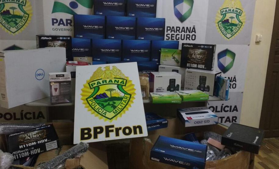 BPFRON APREENDE CERCA DE 50 MIL REAIS EM MERCADORIAS ORIUNDAS DO PARAGUAI DURANTE PATRULHAMENTO EM GUAÍRA – PR