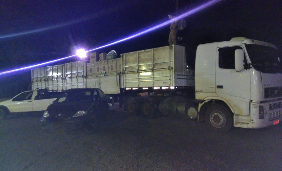 EM MARECHAL CÂNDIDO RONDON, POLICIAIS MILITARES APREENDEM 800 CAIXAS DE CIGARROS CONTRABANDEADOS BPFRON